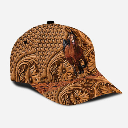 Horse Leather Pattern Print Horse Classic Cap 0622