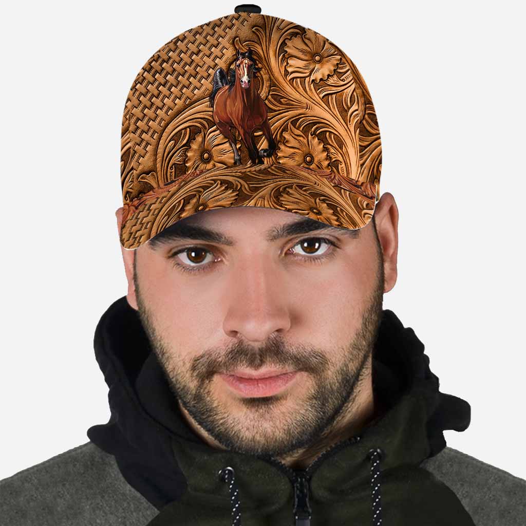 Horse Leather Pattern Print Horse Classic Cap 0622