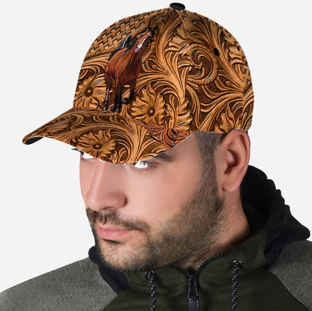 Horse Leather Pattern Print Horse Classic Cap 0622