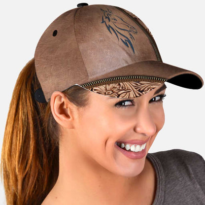 Horse Leather Pattern Print Horse Classic Cap 0622