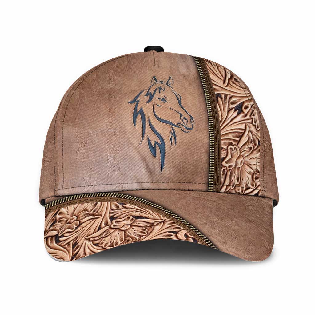 Horse Leather Pattern Print Horse Classic Cap 0622