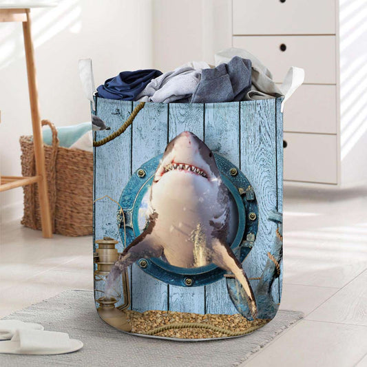 Ocean King Shark Laundry Basket 0622