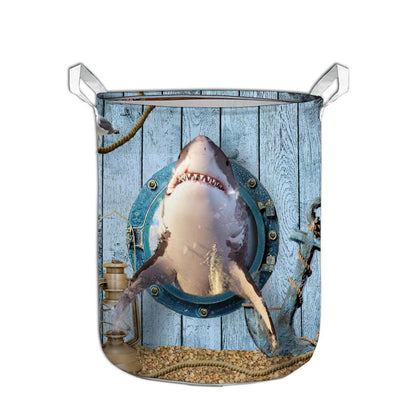 Ocean King Shark Laundry Basket 0622