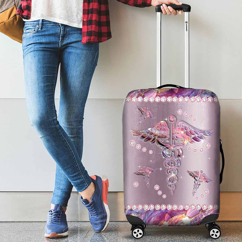 Nurse Life Metal Pattern Print Luggage Cover Nurse Luggage Cover 0622