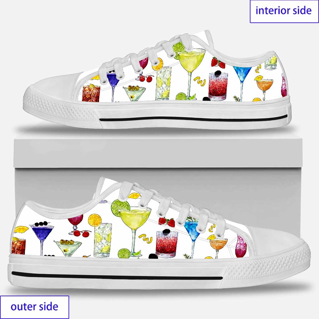 Cocktails Bartender Low Top Shoes 0622