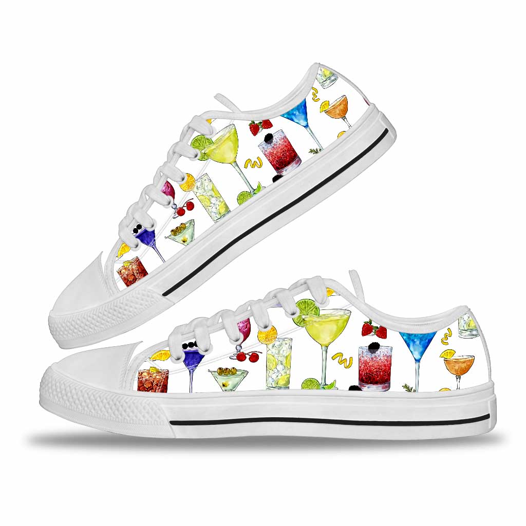 Cocktails Bartender Low Top Shoes 0622