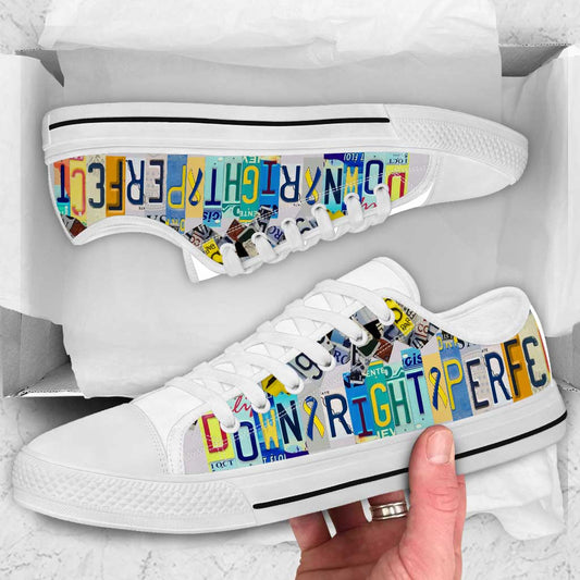 Down Right Perfect Down Syndrome Awareness Low Top Shoes 0622