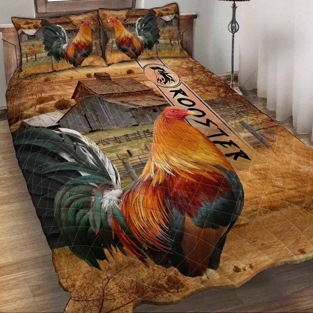 Rooster Chicken  Quilt Set 0622