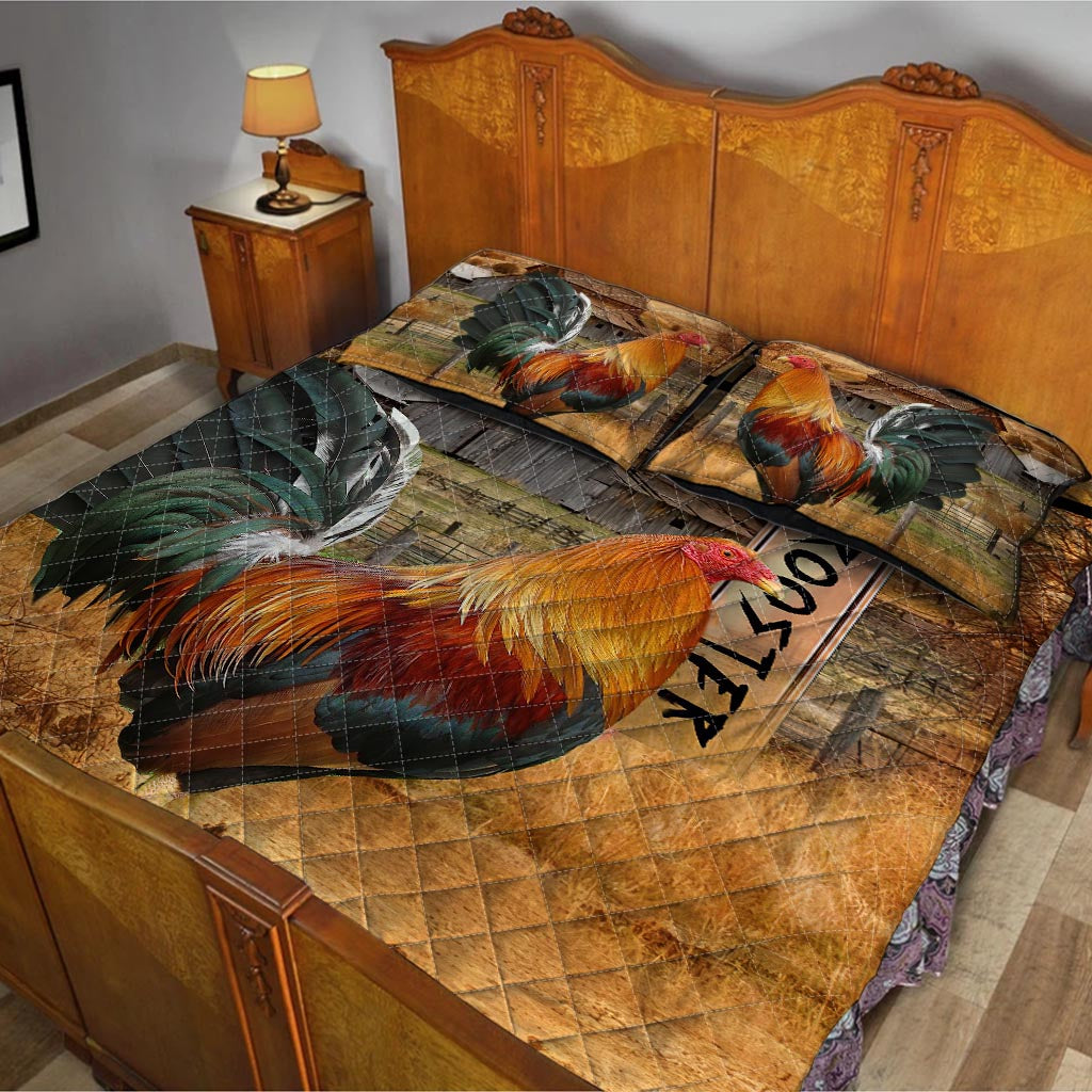 Rooster Chicken  Quilt Set 0622