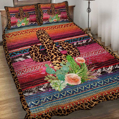 Leopard Cactus Cactus  Quilt Set 0622