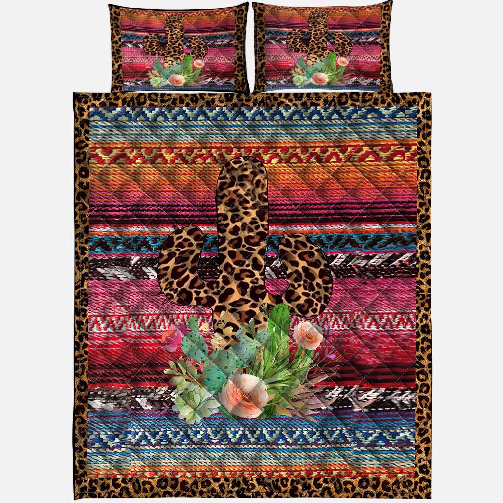 Leopard Cactus Cactus  Quilt Set 0622