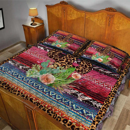 Leopard Cactus Cactus  Quilt Set 0622