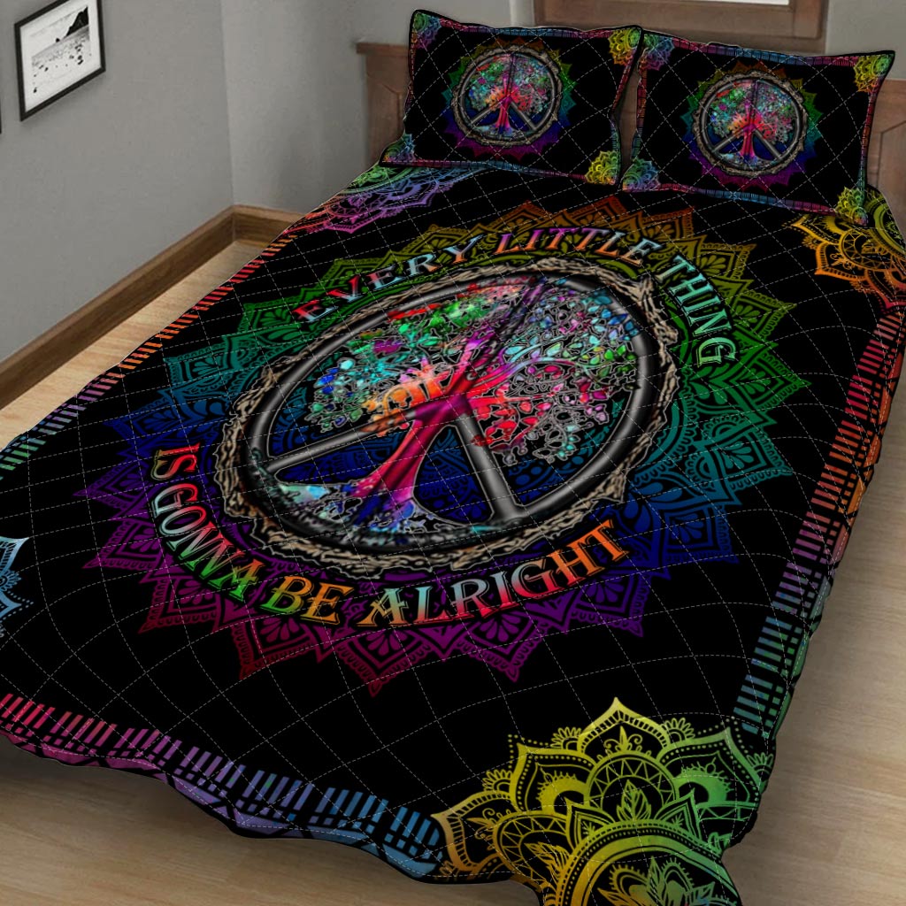 Every Little Thing Is Gonna Be Alright Hippie Quilt Set 0622