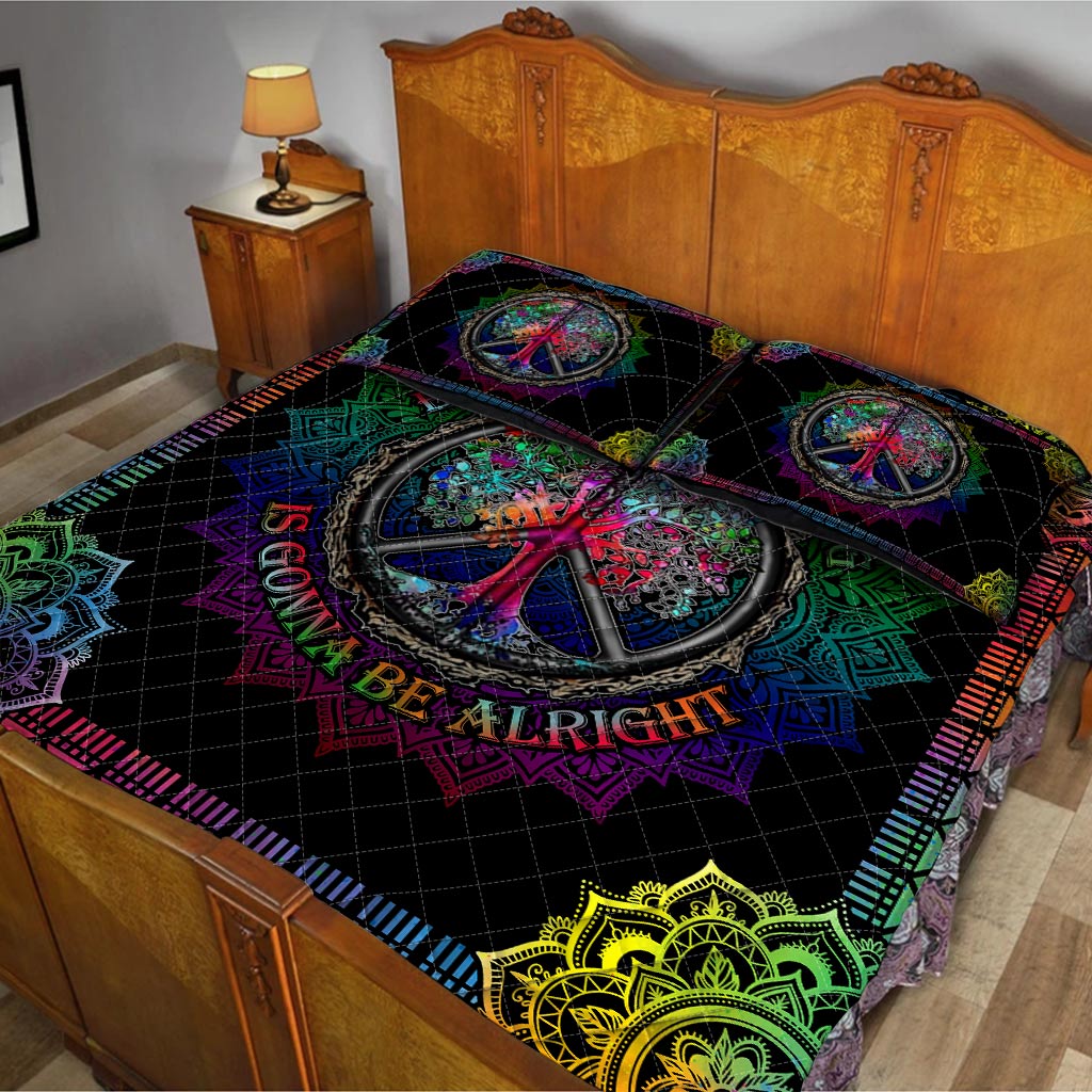 Every Little Thing Is Gonna Be Alright Hippie Quilt Set 0622