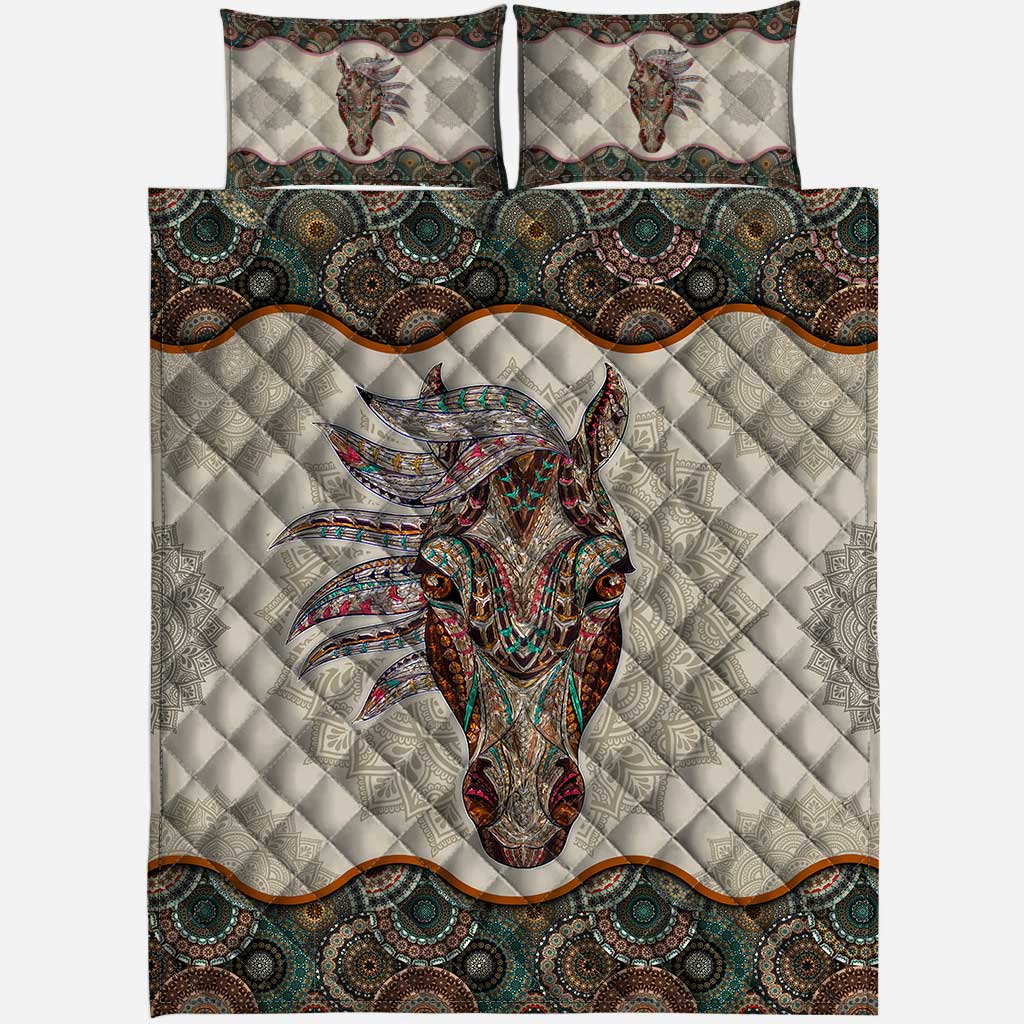 Love Horses Horse Quilt Set 0622