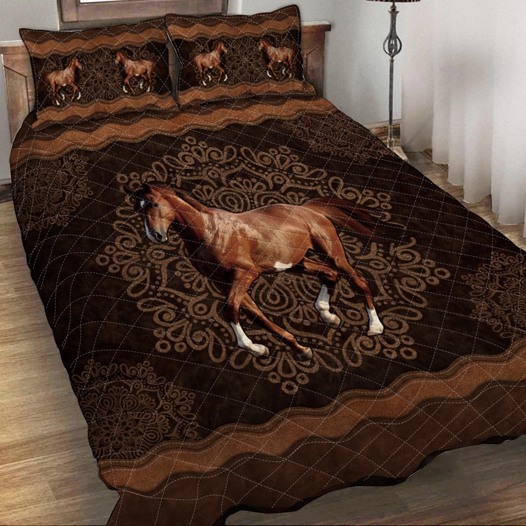 Horse Mandala Horse Quilt Set 0622