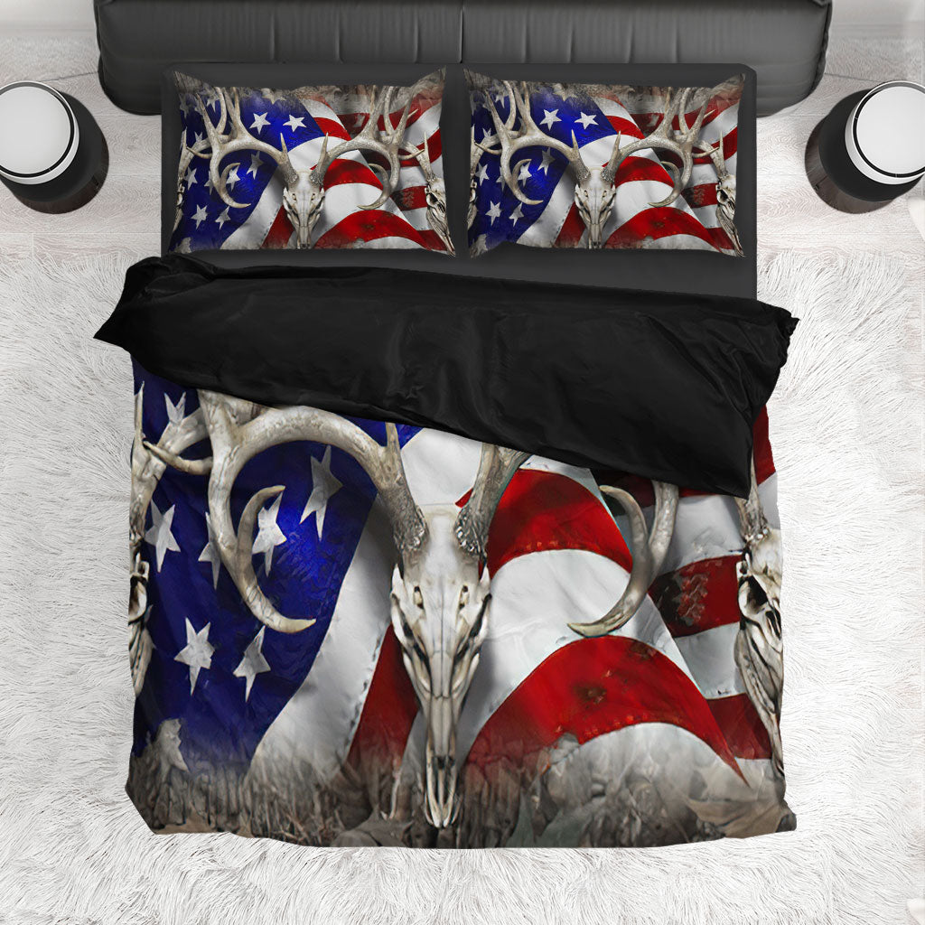 Hunting American Flag Hunting Quilt Set 0622