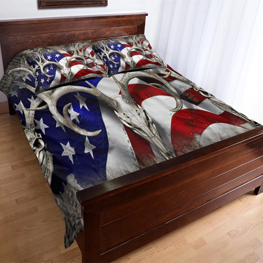 Hunting American Flag Hunting Quilt Set 0622