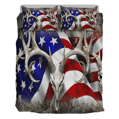 Hunting American Flag Hunting Quilt Set 0622