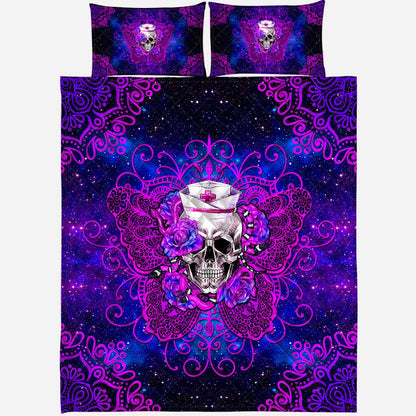 Skull Nurse Nurse Quilt Set 0622