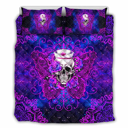 Skull Nurse Nurse Quilt Set 0622