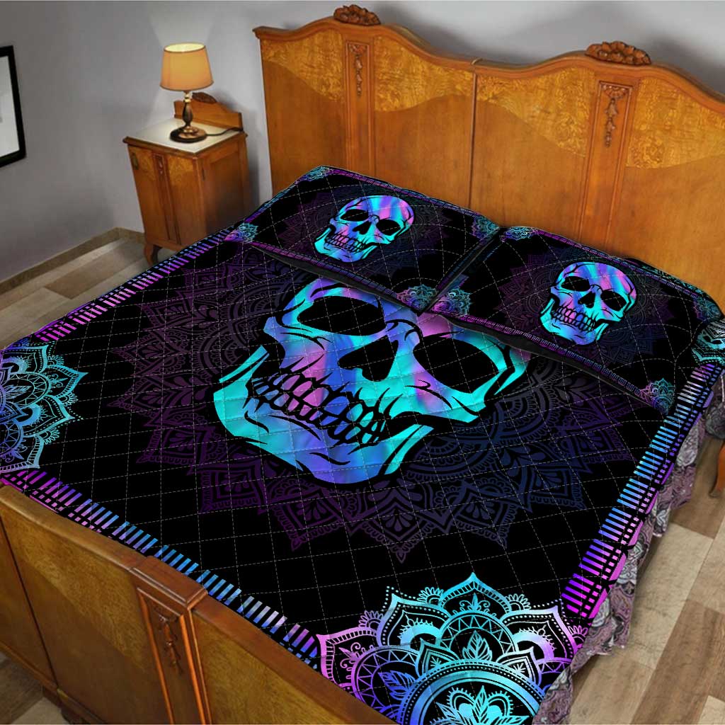 Hologram Skull Mandala Skull Quilt Set 0622