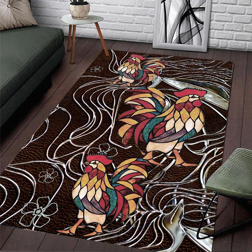 Chicken Leather Pattern Print Chicken Rug 0622