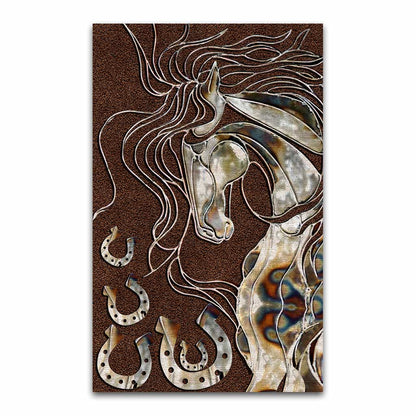 Horse Faux Wood Print Horse Rug 0622