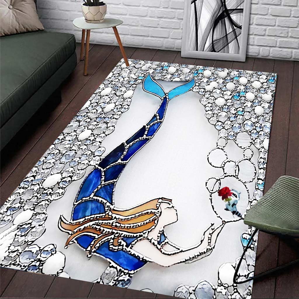 Swimming Mermaid Mermaid Rug 0622