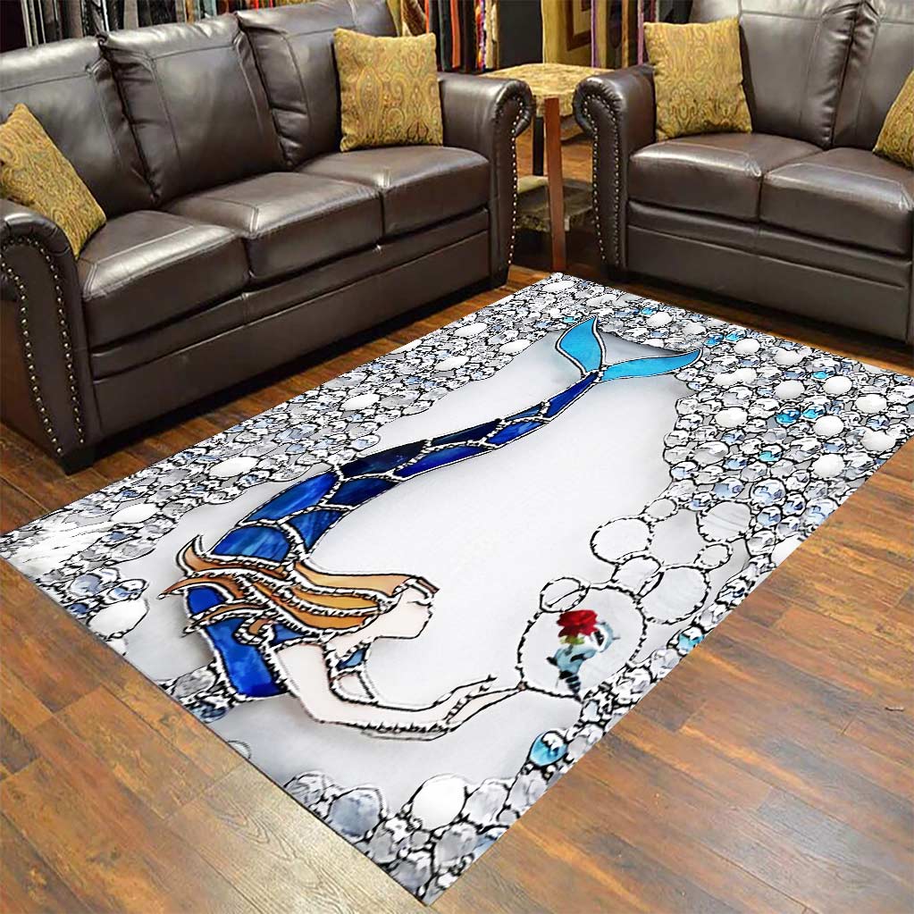 Swimming Mermaid Mermaid Rug 0622