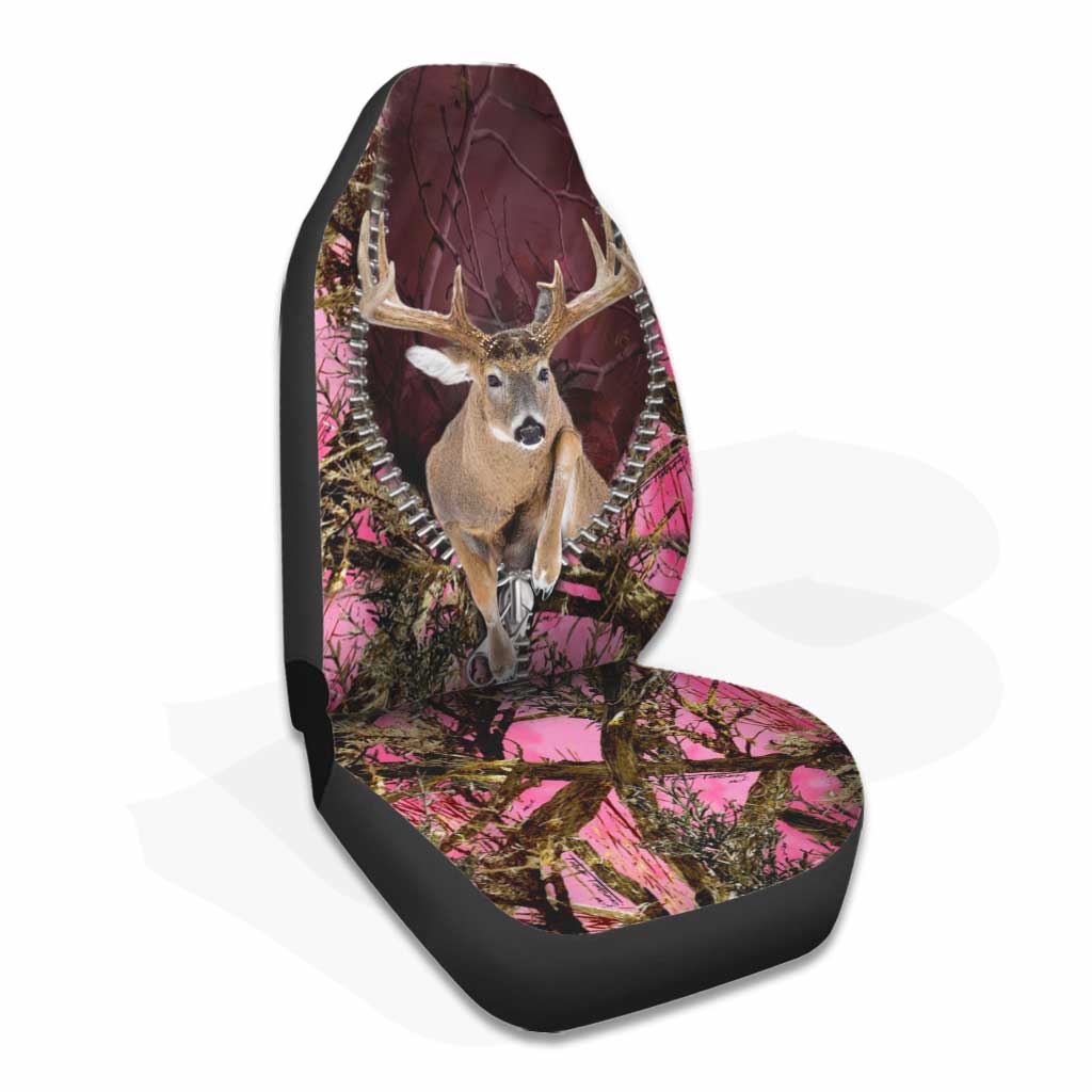 Pink Camo Deer Hunting Hunting Seat Covers 0622