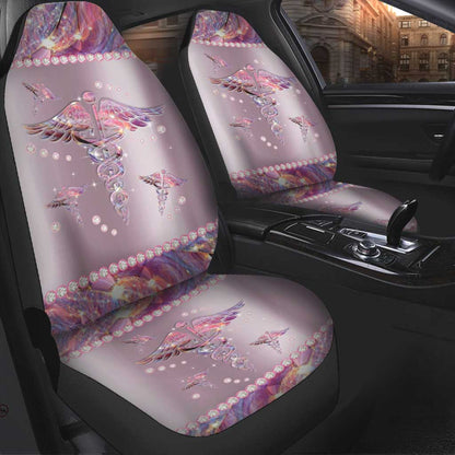 Nurse Life Metal Pattern Print Nurse Seat Covers 0622