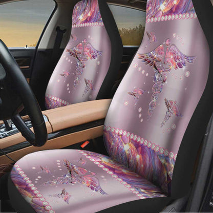 Nurse Life Metal Pattern Print Nurse Seat Covers 0622