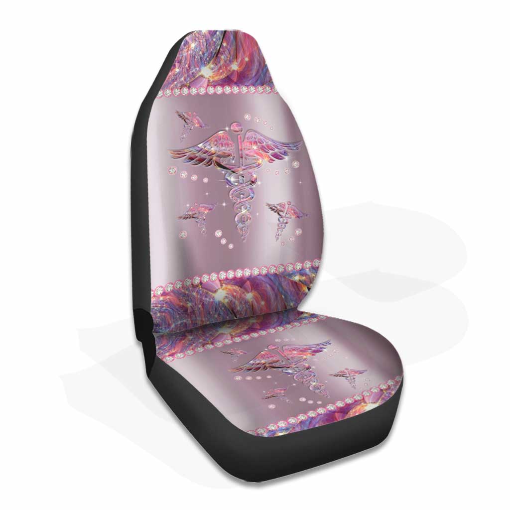 Nurse Life Metal Pattern Print Nurse Seat Covers 0622