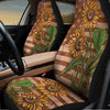 Love Sunflowers Leather Pattern Print Sunflower Seat Covers 0622
