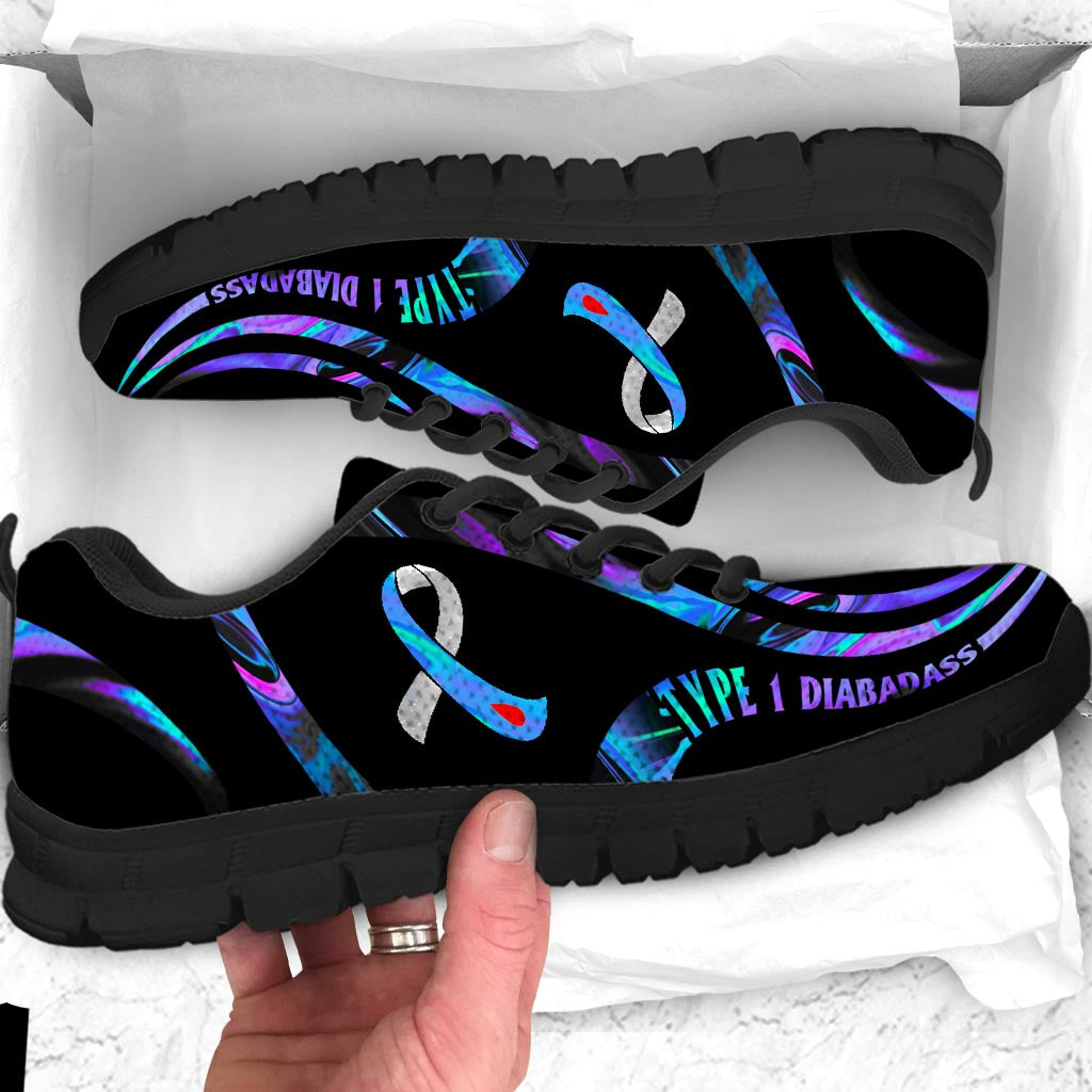 Type 1 Diabadass Diabetes Awareness Sneakers 0622