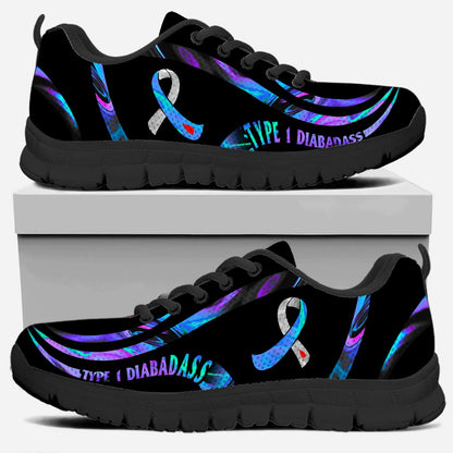 Type 1 Diabadass Diabetes Awareness Sneakers 0622