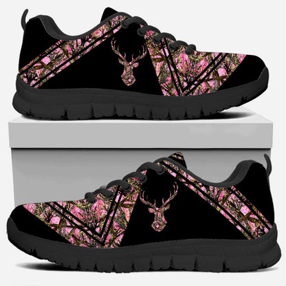 Deer Hunting Pink Camo Hunting Sneakers 0622