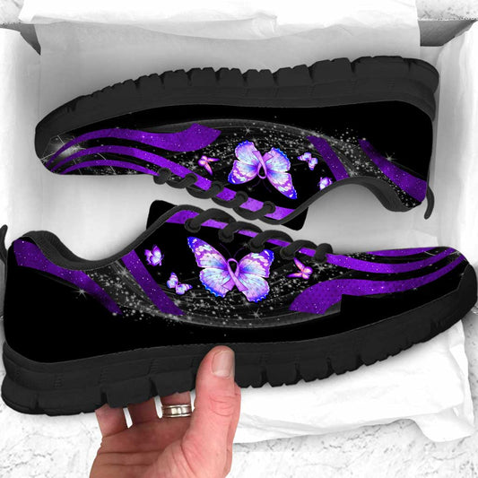 Purple Butterfly Lupus Awareness Sneakers 0622