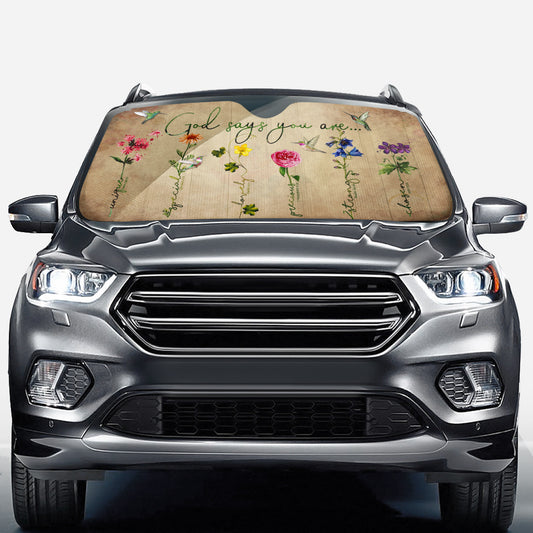 God Says You Are Gardening Car Sunshade 0622