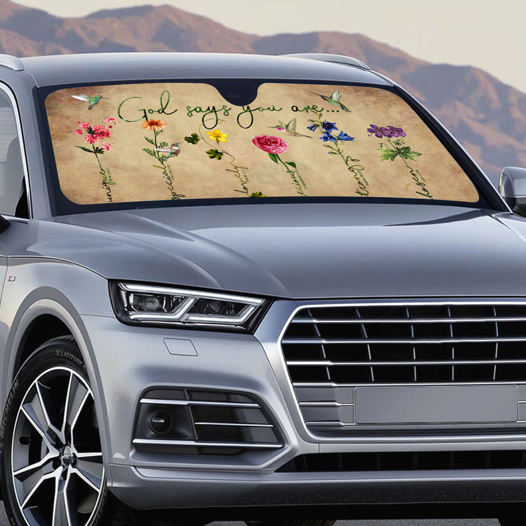 God Says You Are Gardening Car Sunshade 0622