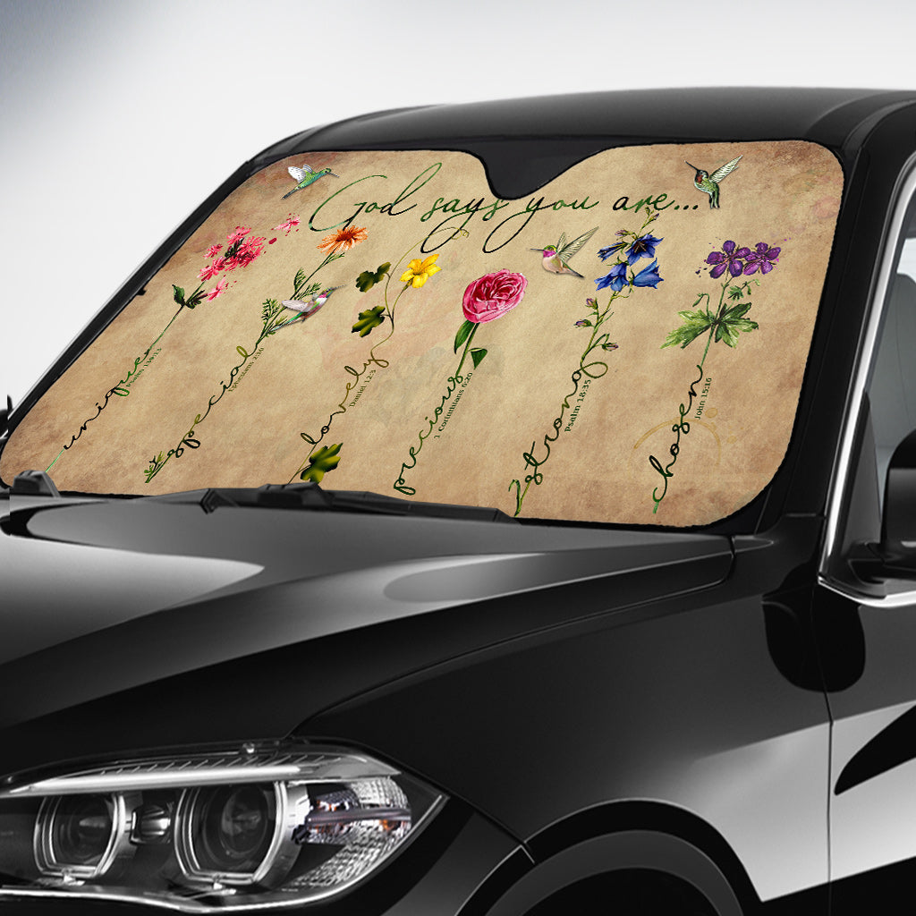 God Says You Are Gardening Car Sunshade 0622