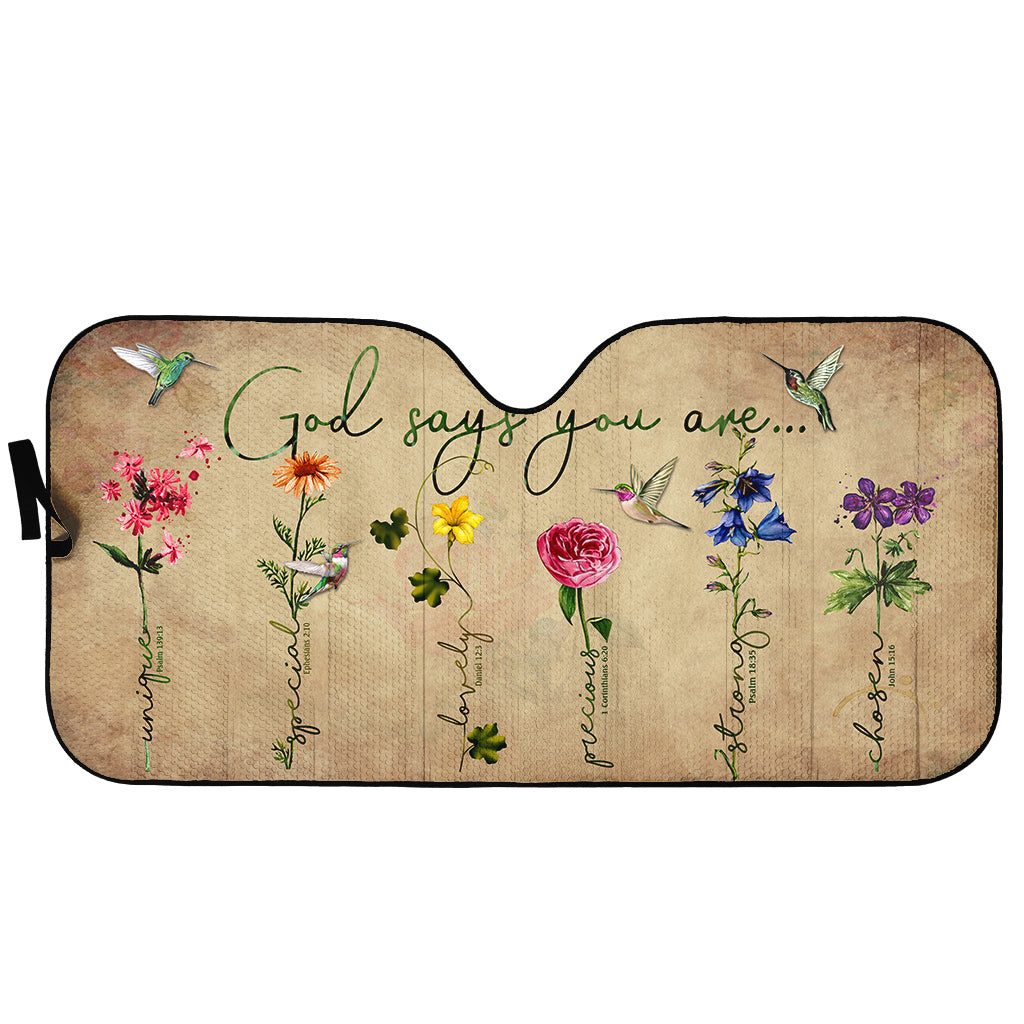 God Says You Are Gardening Car Sunshade 0622