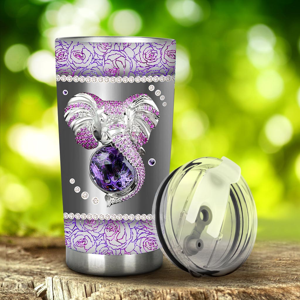 Floral Elephant Elephant Tumbler 0622