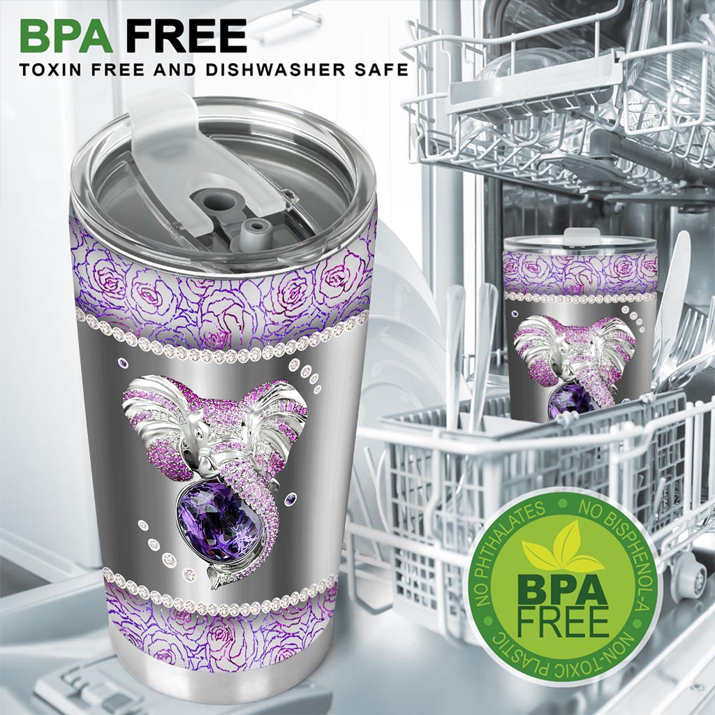 Floral Elephant Elephant Tumbler 0622