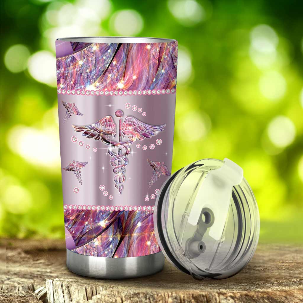 Nurse Life Metal Pattern Print Nurse Tumbler 0622