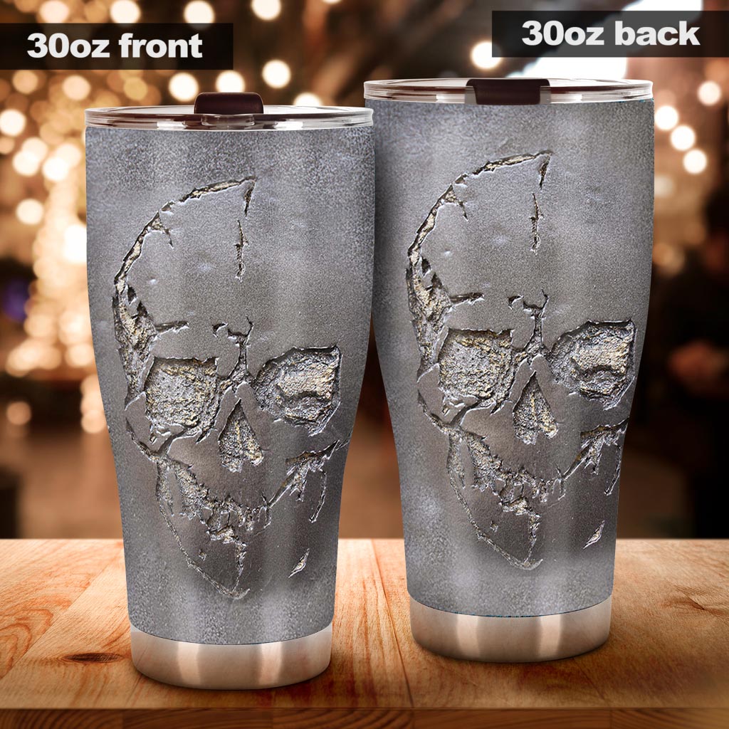 Carved Skull Tumbler 0622