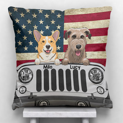 Love Dogs - Personalized Car Throw Pillow