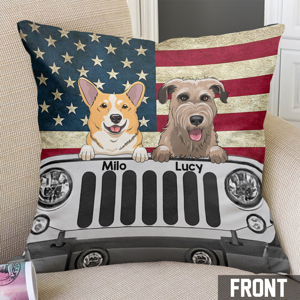 Love Dogs - Personalized Car Throw Pillow