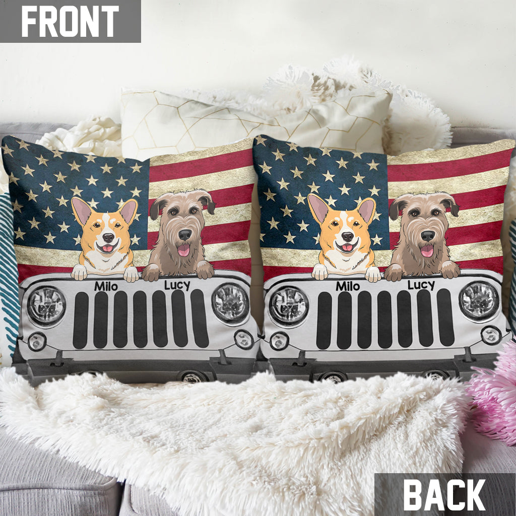 Love Dogs - Personalized Car Throw Pillow